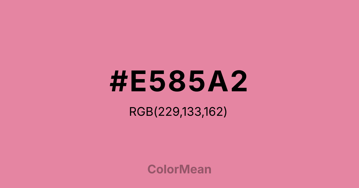 #E585A2 color swatch
