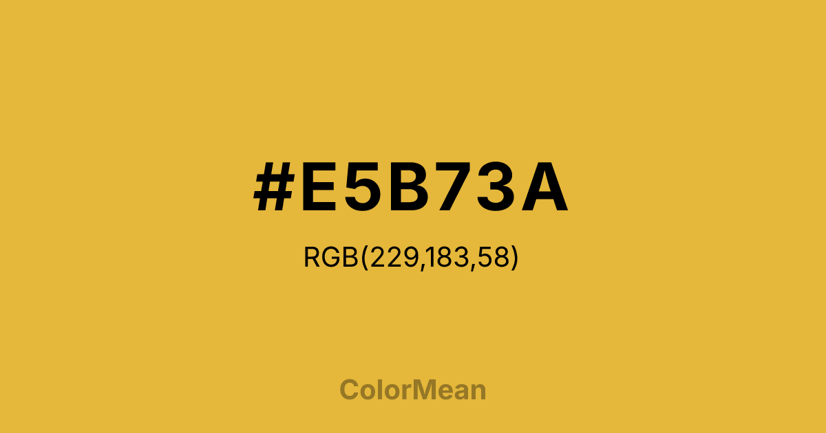 #E5B73A color swatch