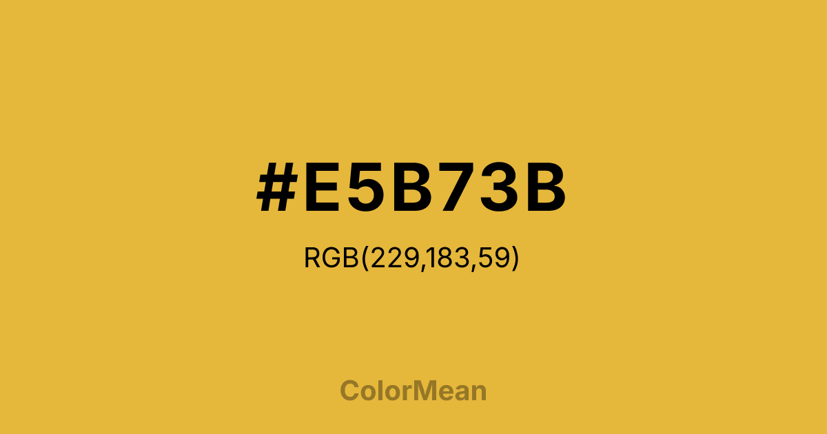 #E5B73B color swatch