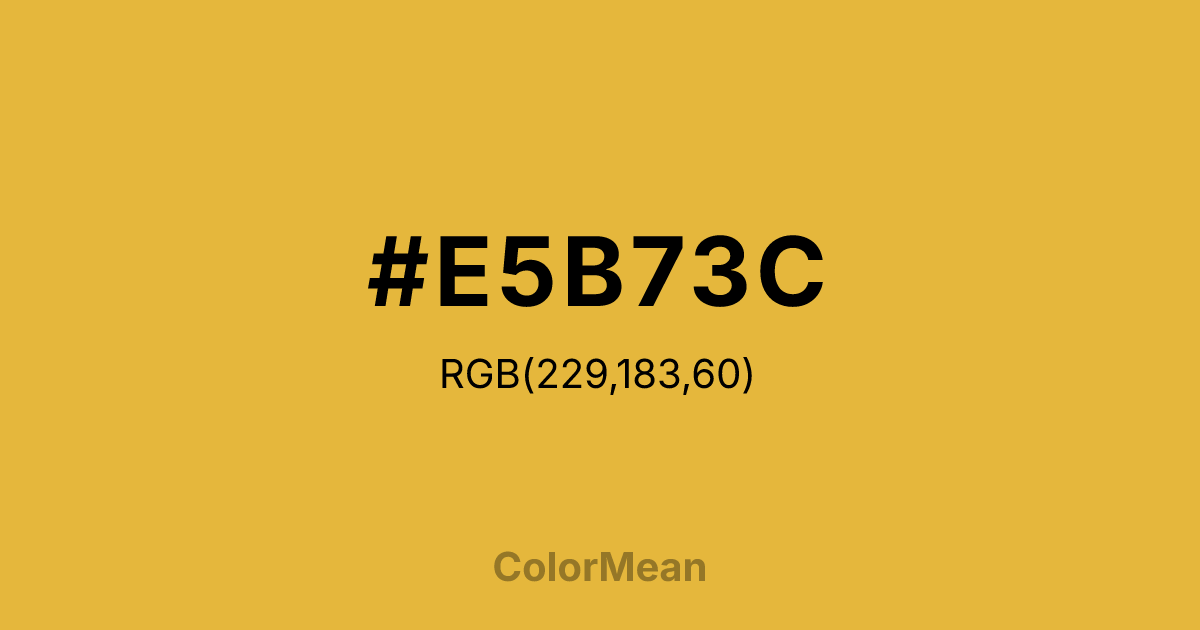 #E5B73C color swatch