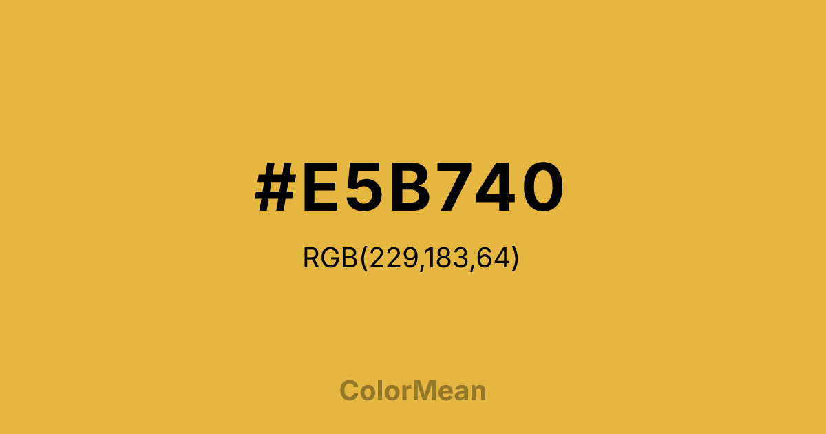 #E5B740 color swatch