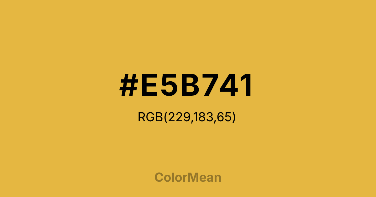 #E5B741 color swatch