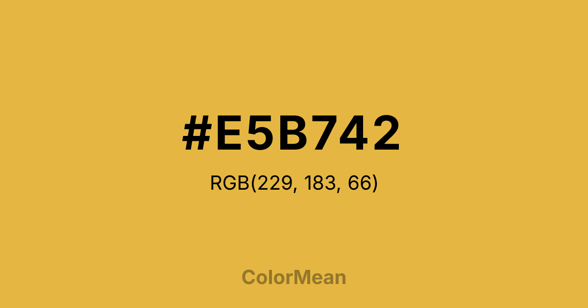 #E5B742 color swatch
