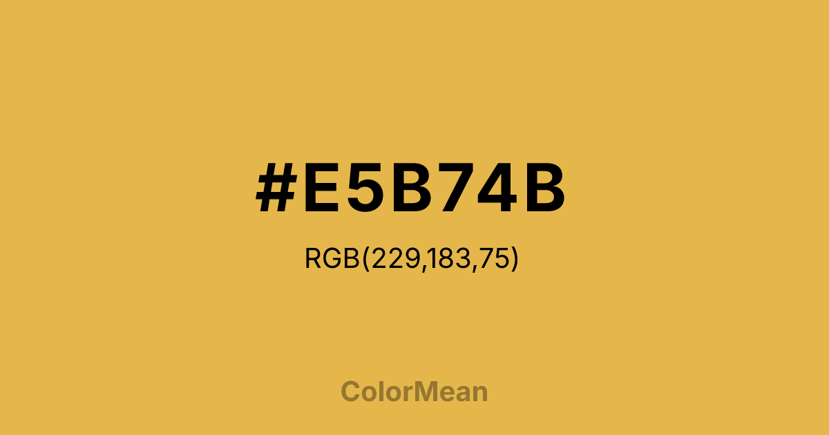 #E5B74B color swatch