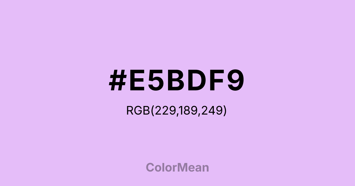 #E5BDF9 color swatch
