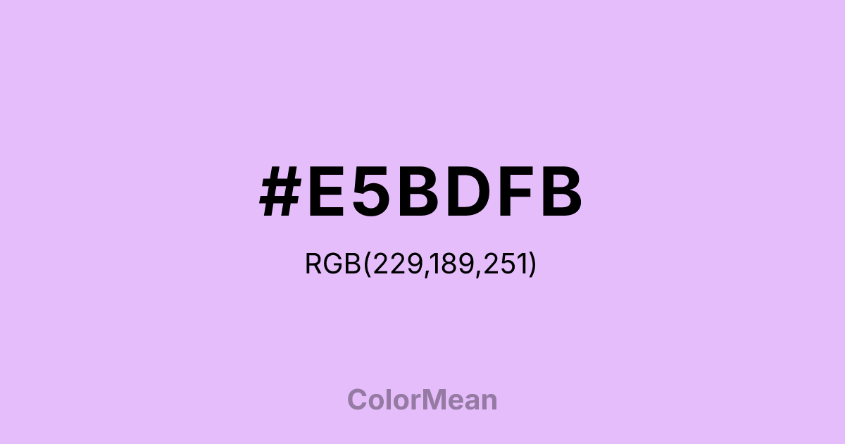 #E5BDFB color swatch