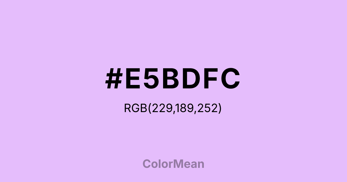 #E5BDFC color swatch