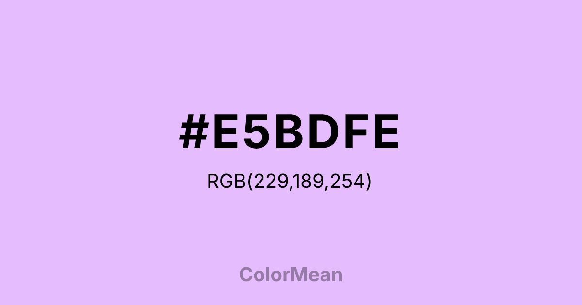 #E5BDFE color swatch