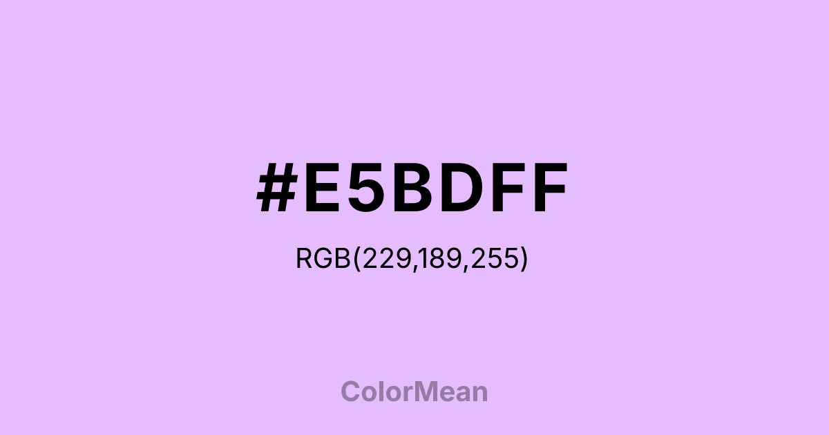 #E5BDFF color swatch