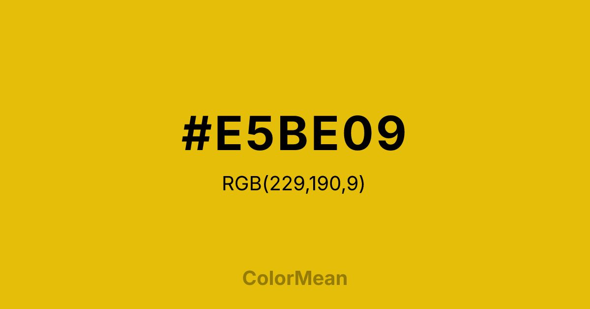#E5BE09 color swatch