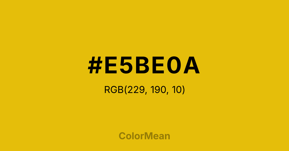 #E5BE0A color swatch