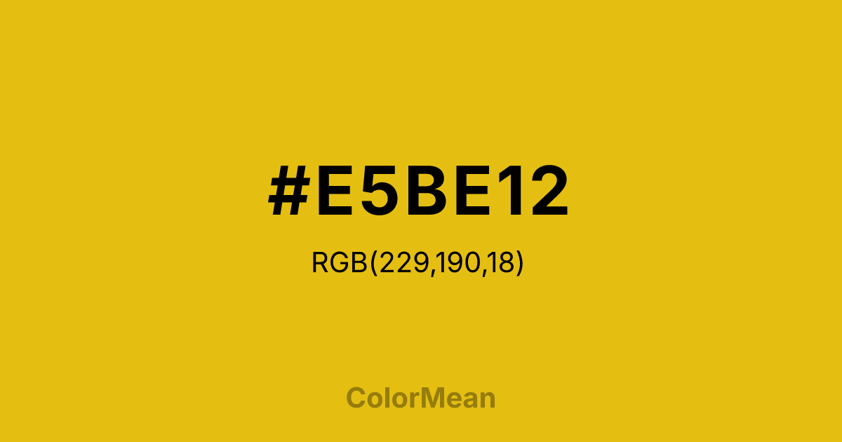 #E5BE12 color swatch