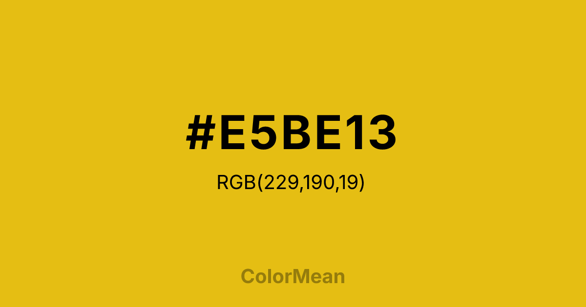 #E5BE13 color swatch