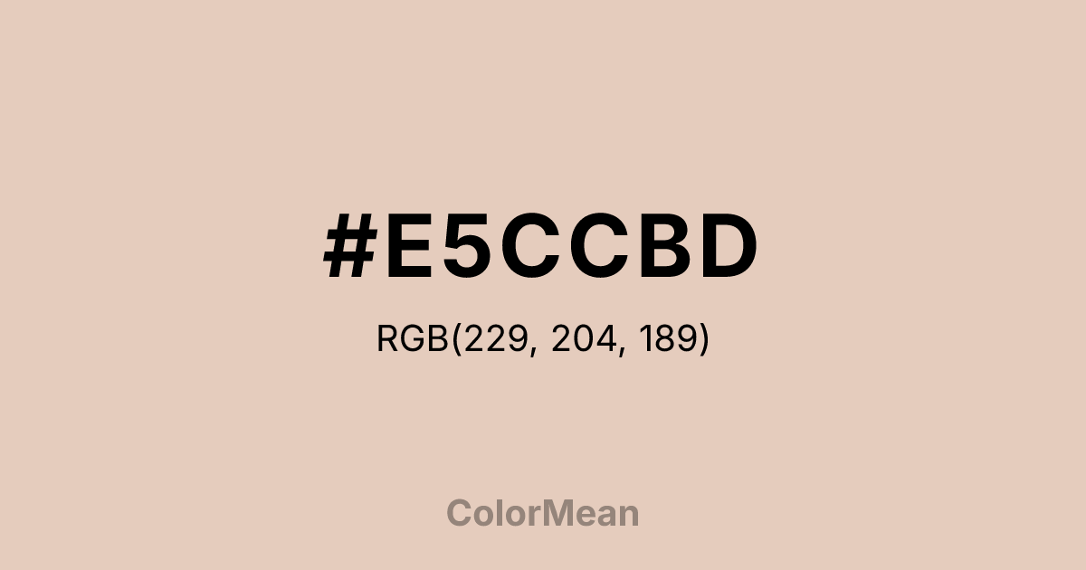 #E5CCBD color swatch