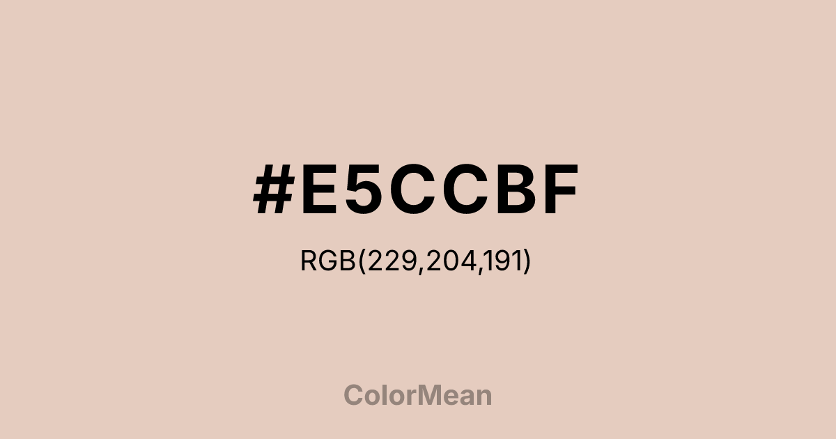 #E5CCBF color swatch