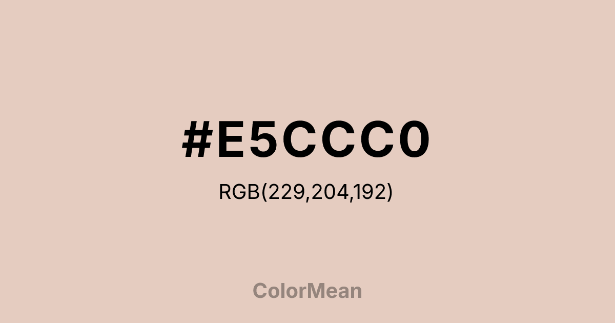 #E5CCC0 color swatch
