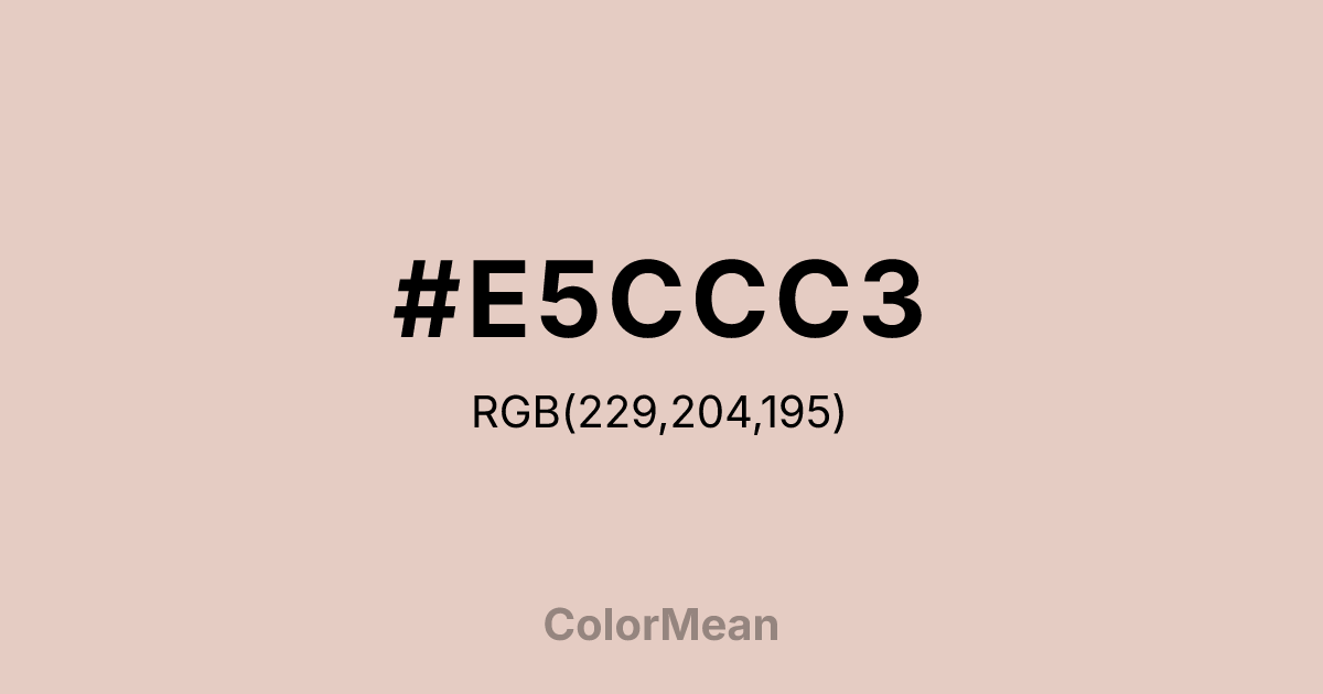 #E5CCC3 color swatch
