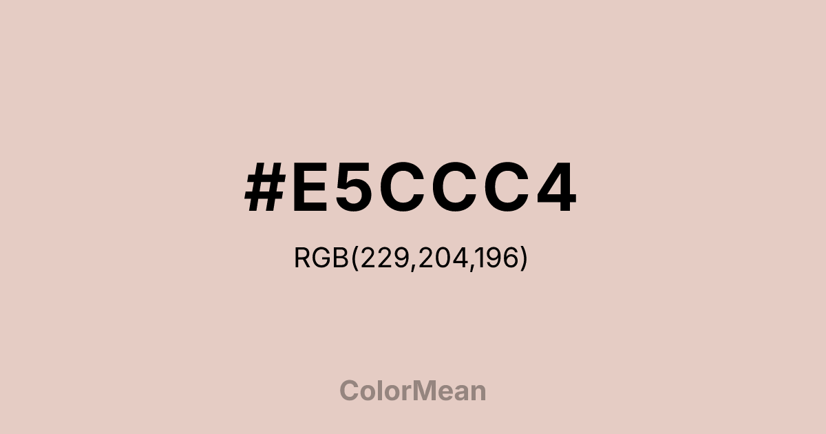 #E5CCC4 color swatch