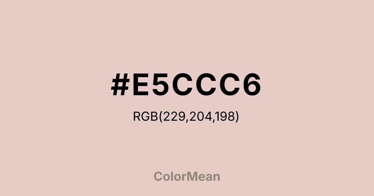#E5CCC6 color swatch