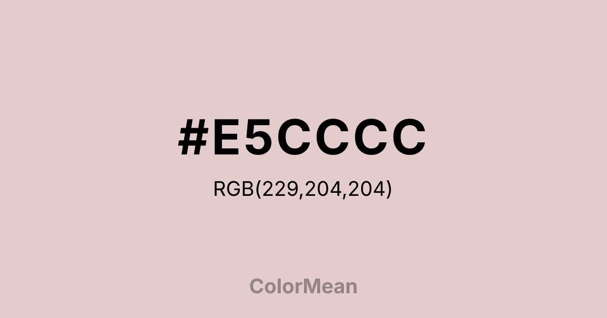 #E5CCCC color swatch