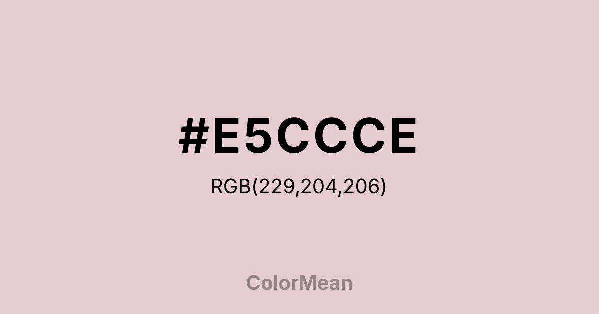 #E5CCCE color swatch
