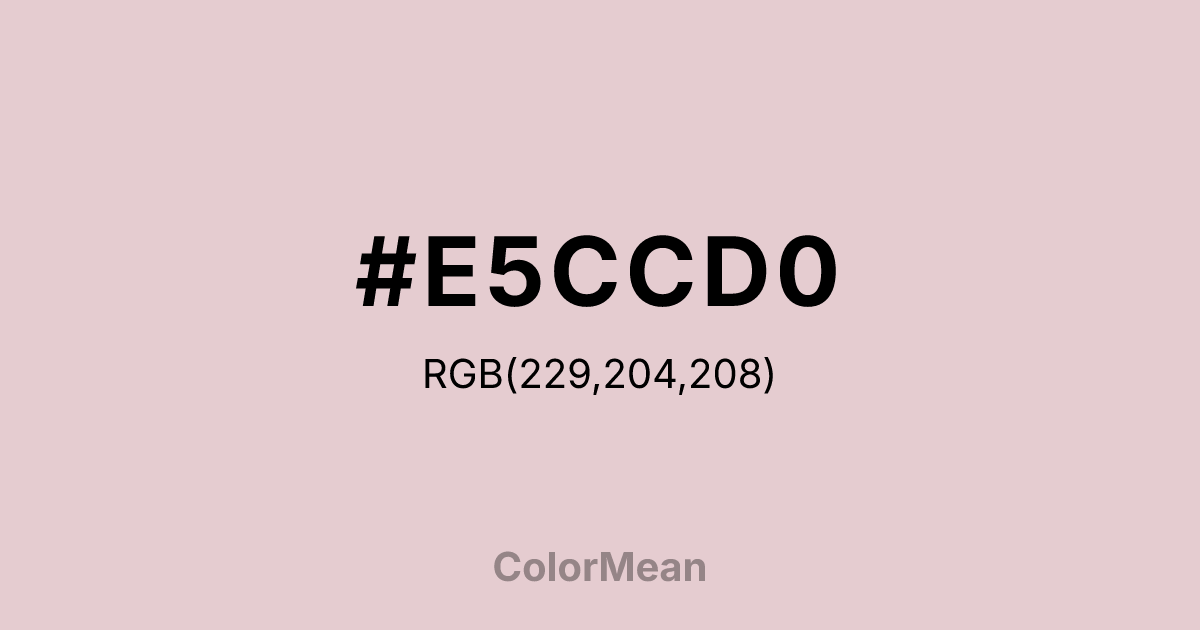 #E5CCD0 color swatch