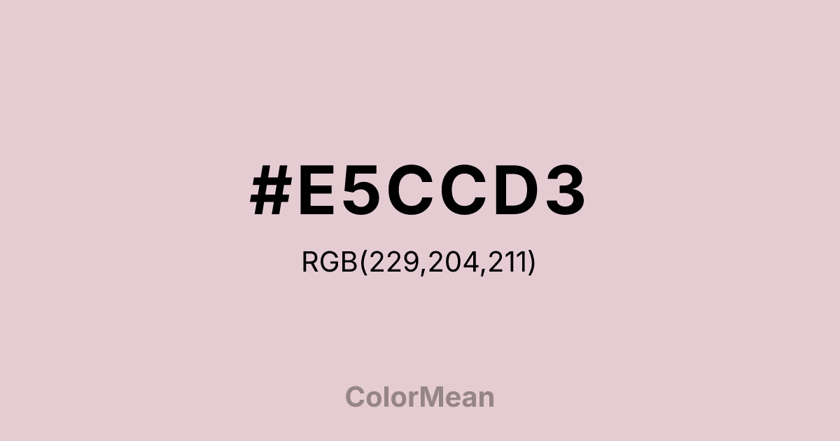 #E5CCD3 color swatch