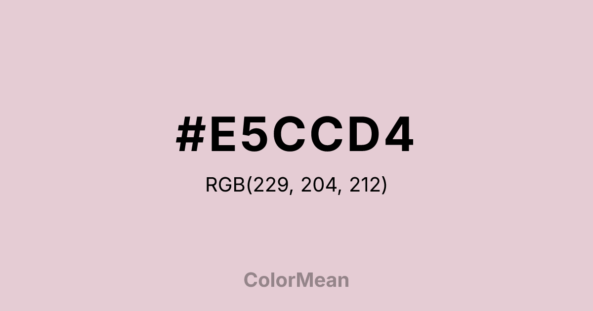#E5CCD4 color swatch