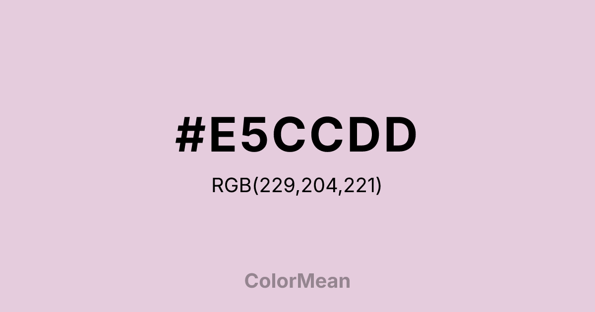 #E5CCDD color swatch