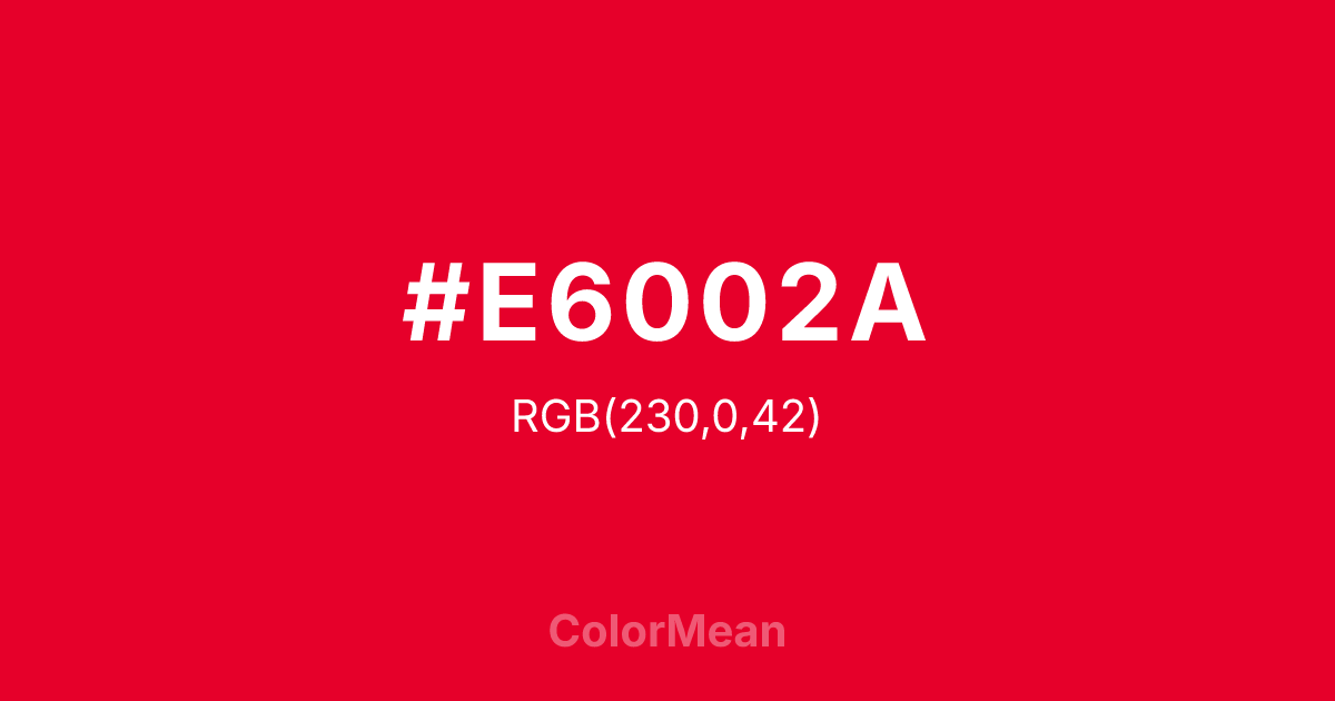 #E6002A color swatch