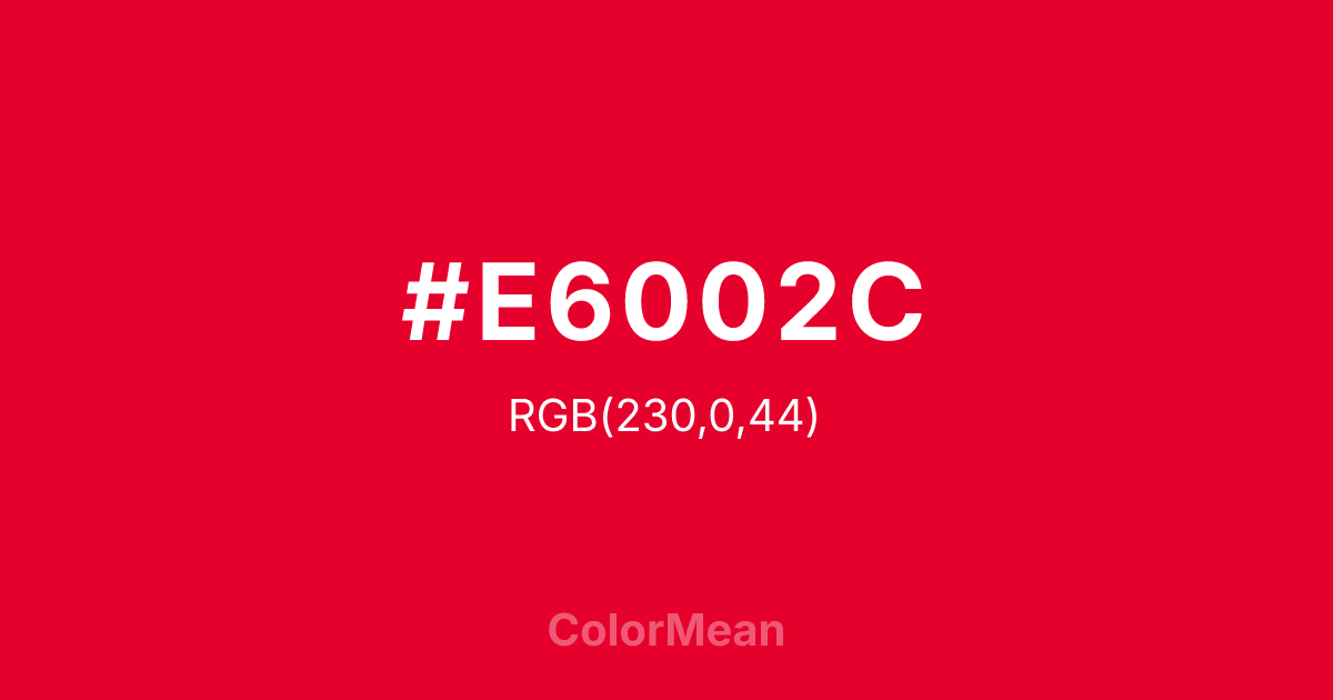 #E6002C color swatch
