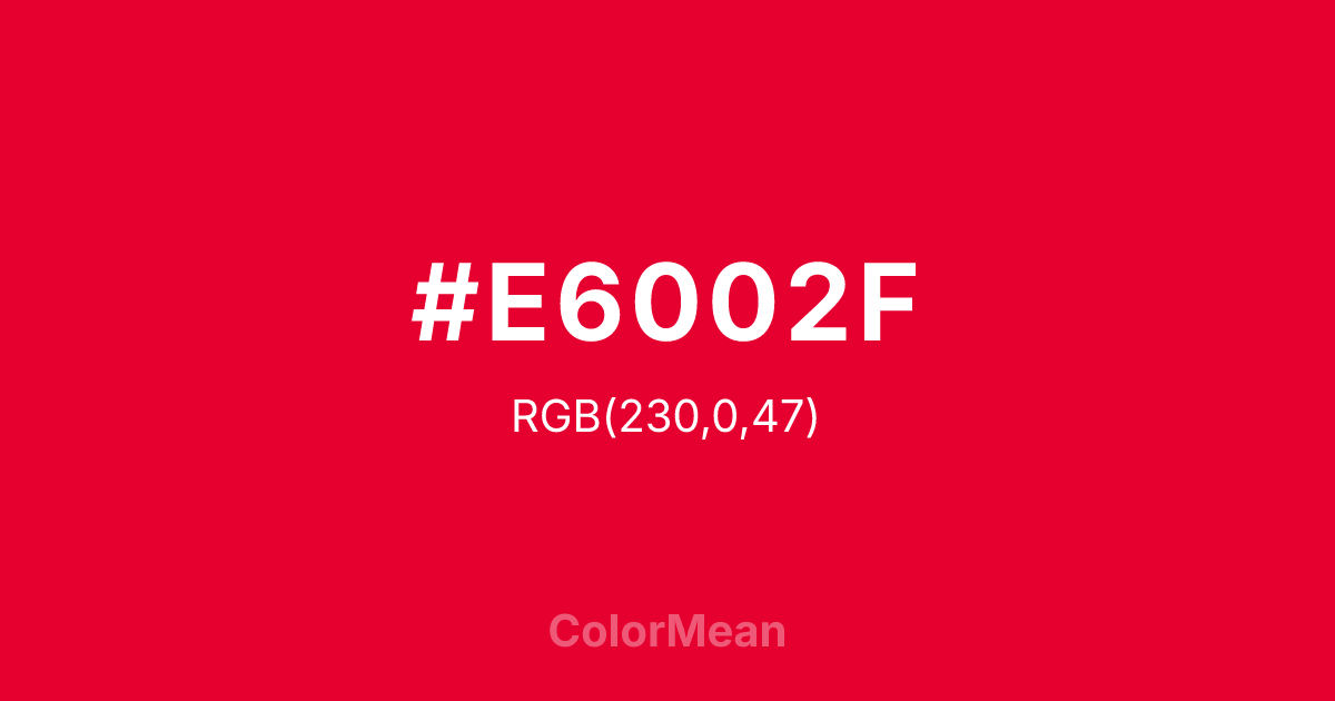 #E6002F color swatch