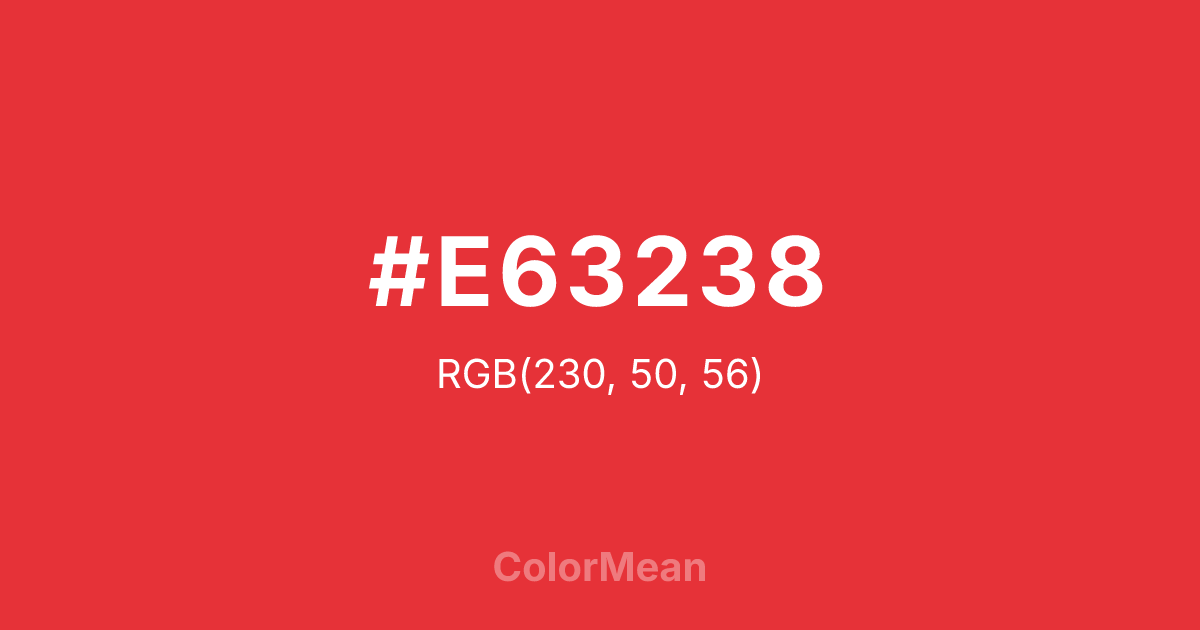 #E63238 color swatch
