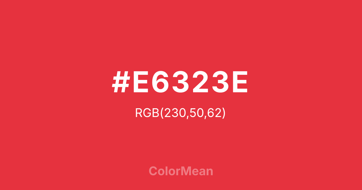 #E6323E color swatch