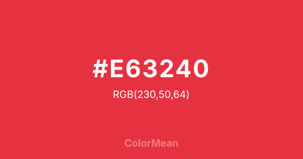 #E63240 color swatch