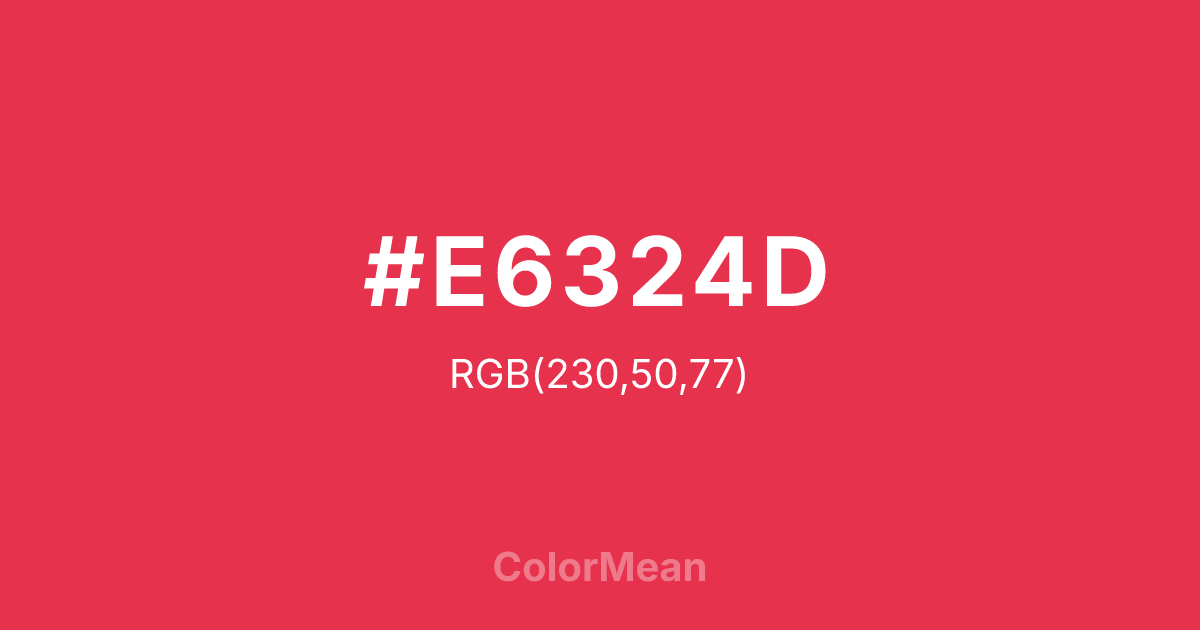 #E6324D color swatch
