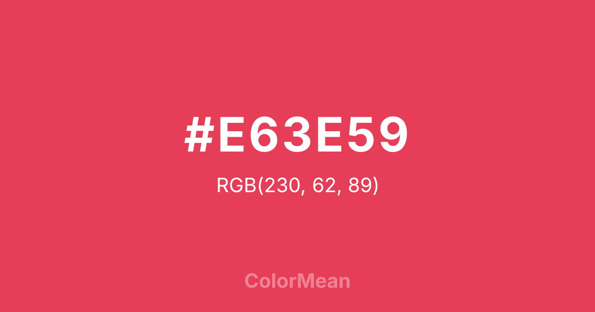 #E63E59 color swatch