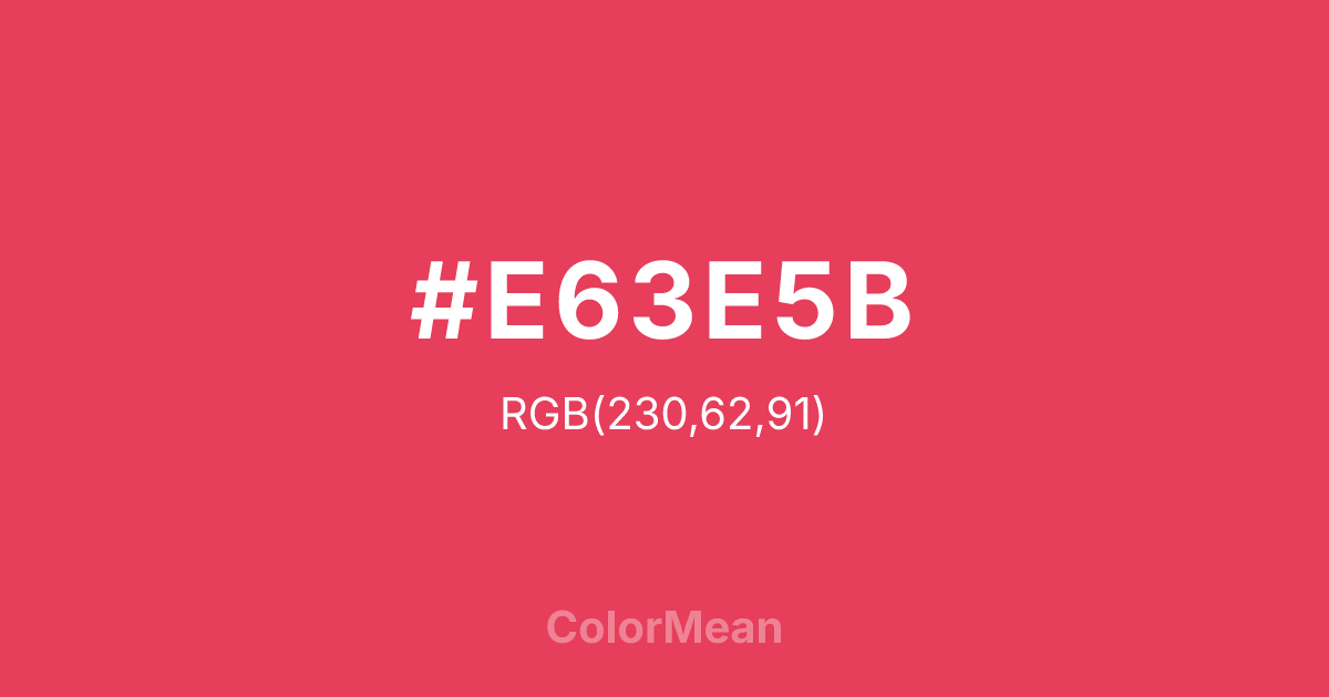 #E63E5B color swatch