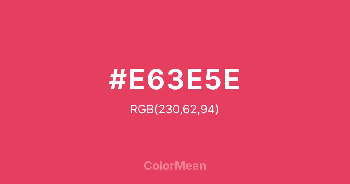 #E63E5E color swatch