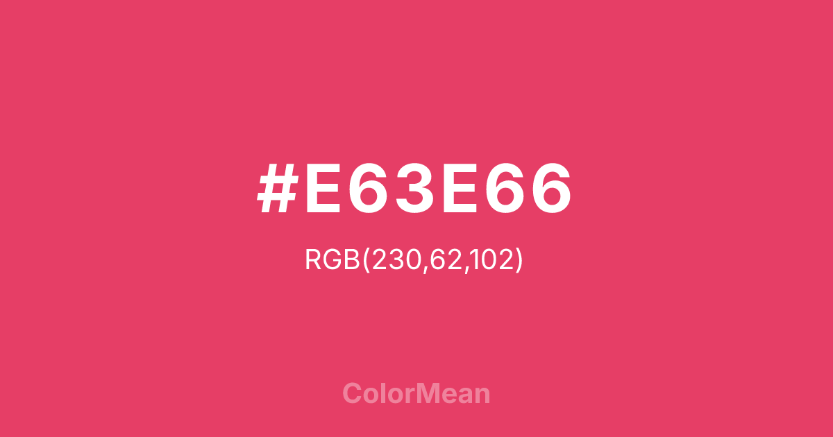 #E63E66 color swatch