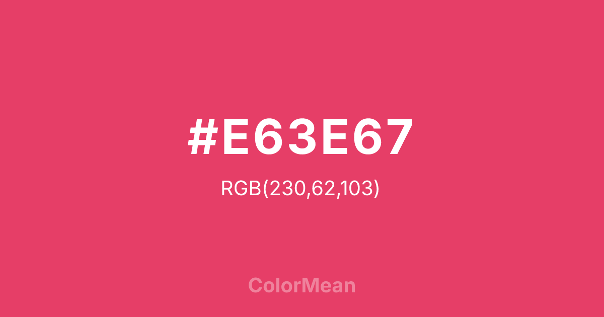 #E63E67 color swatch