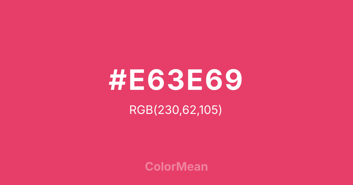 #E63E69 color swatch