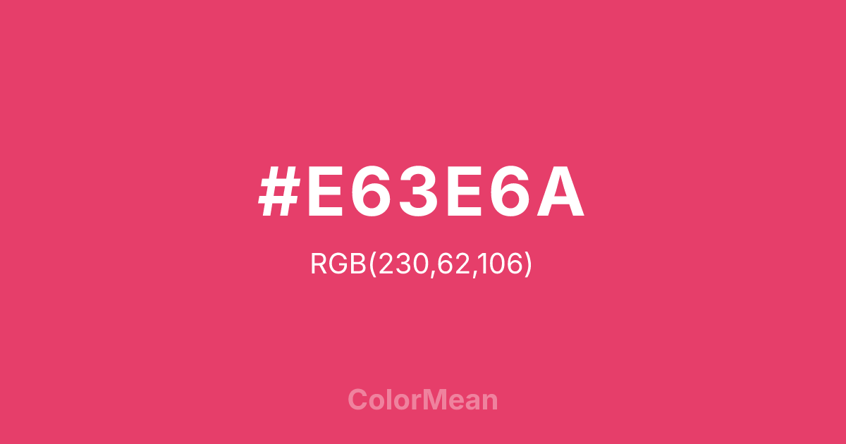 #E63E6A color swatch