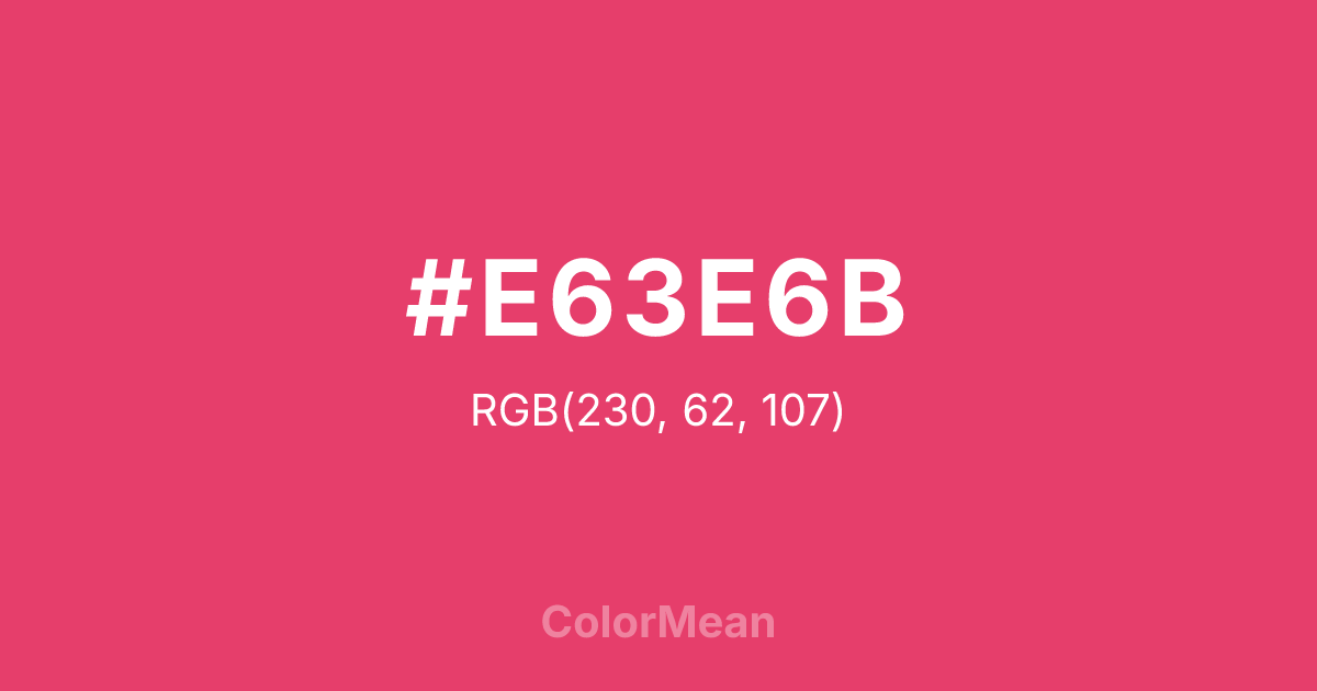 #E63E6B color swatch
