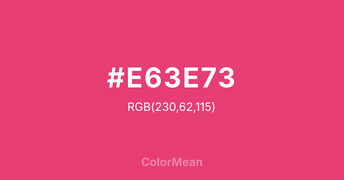 #E63E73 color swatch