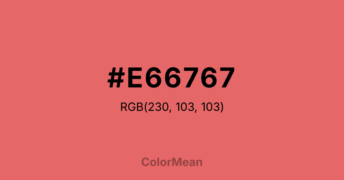 #E66767 color swatch