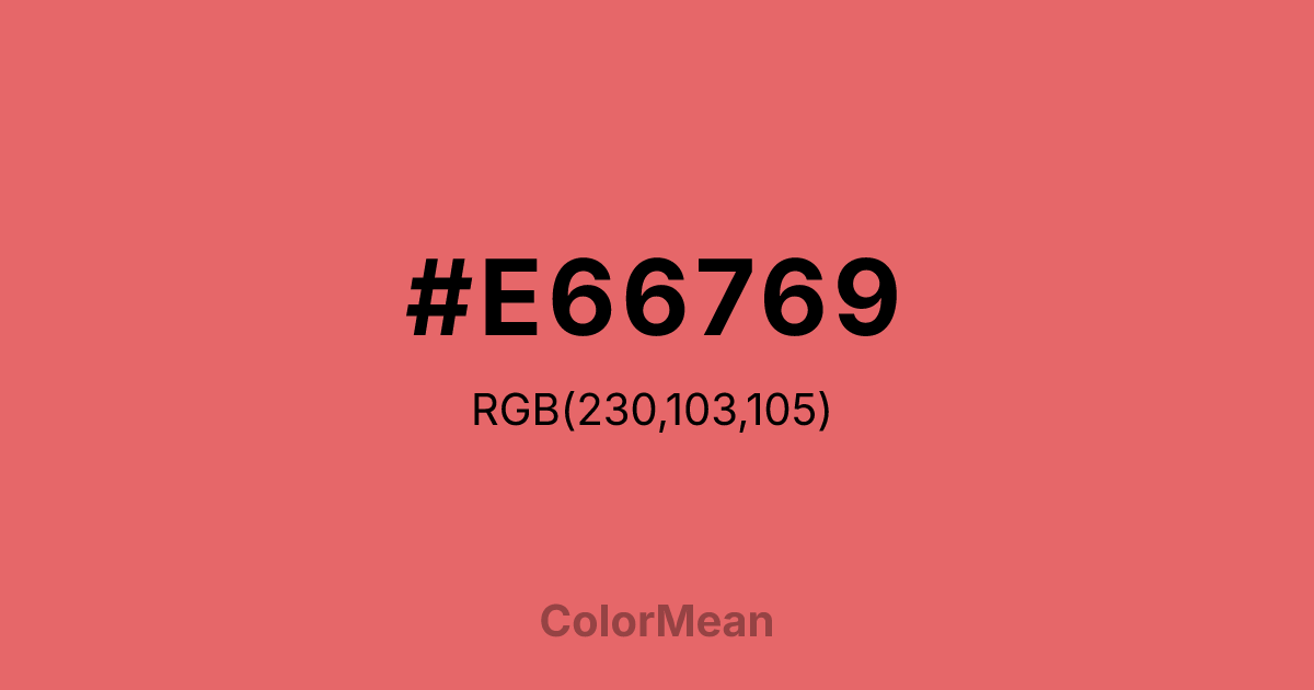 #E66769 color swatch