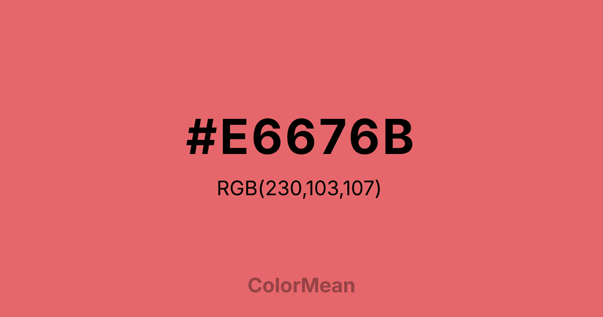 #E6676B color swatch