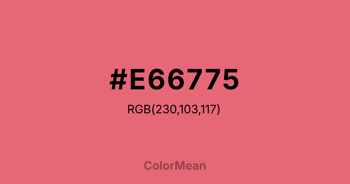 #E66775 color swatch
