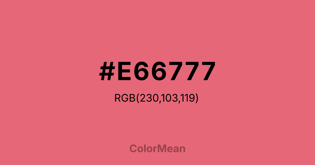 #E66777 color swatch
